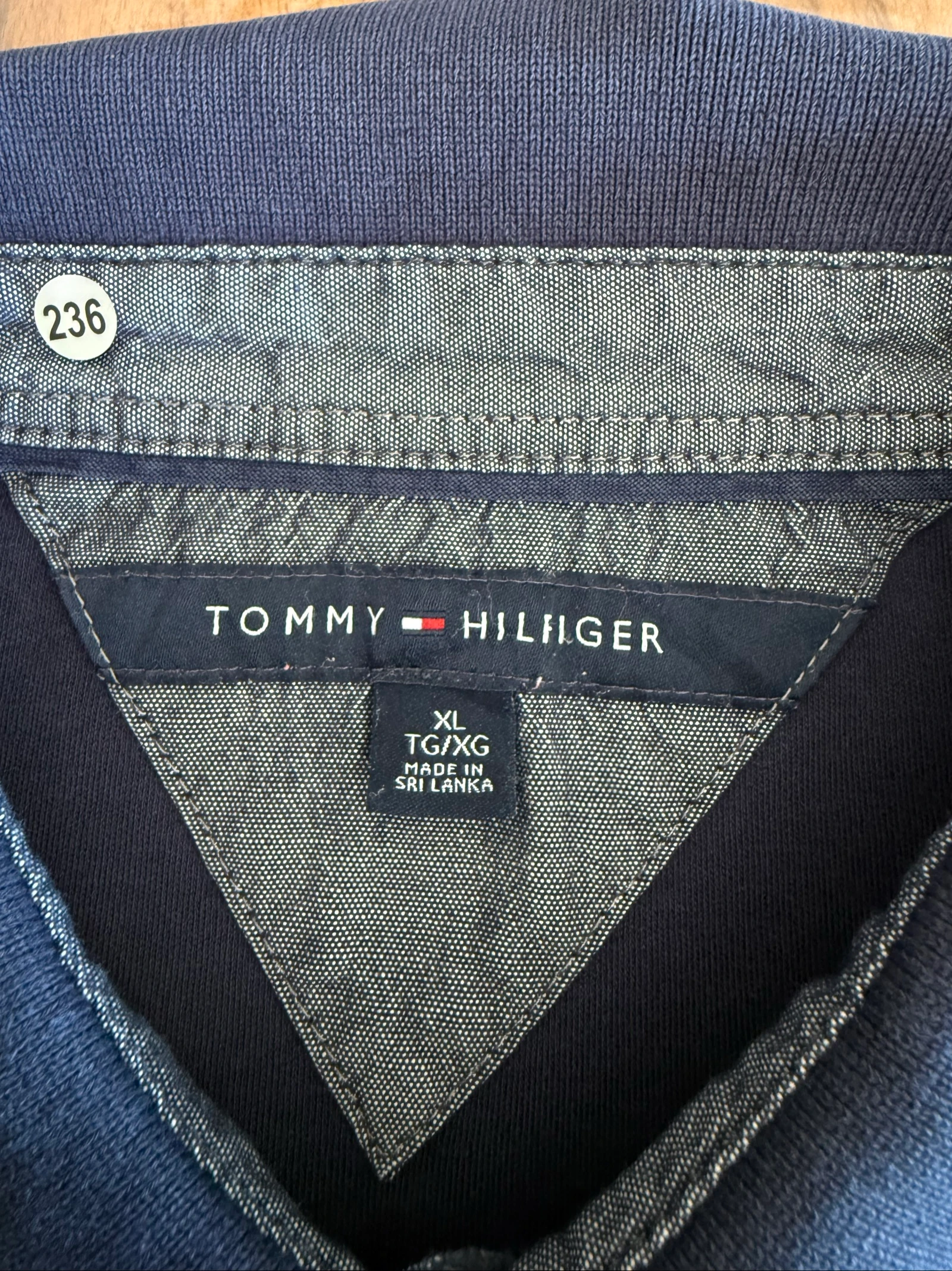 Tommy Hilfiger herenpoloshirt XL – Marineblauw – 100% katoen – Zeer goede staat – photo 3